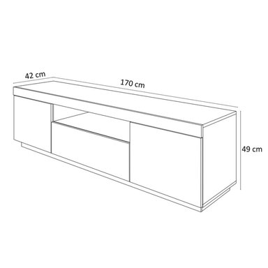 MESA DE TV TU MESITA LIBERIA MODERNA 170CM NEGRO - 4