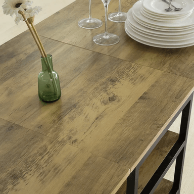 MESA DE COMEDOR TU MESITA OMÁN MARRÓN 180X60CM PLEGABLE - 2