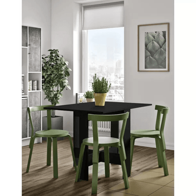 MESA DE COMEDOR TU MESITA COCOS NEGRO 103X76CM PLEGABLE - 2