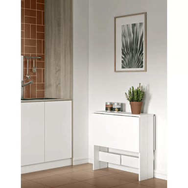 MESA DE COMEDOR TU MESITA COCOS BLANCO 103X76CM PLEGABLE - 2