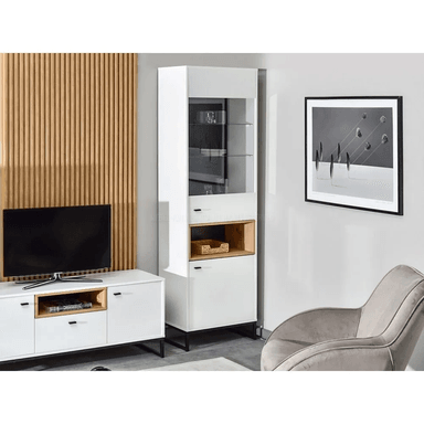 VITRINA ALTA TU MESITA SYBILA BLANCO 2 PUERTAS - 3