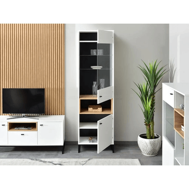VITRINA ALTA TU MESITA SYBILA BLANCO 2 PUERTAS - 4