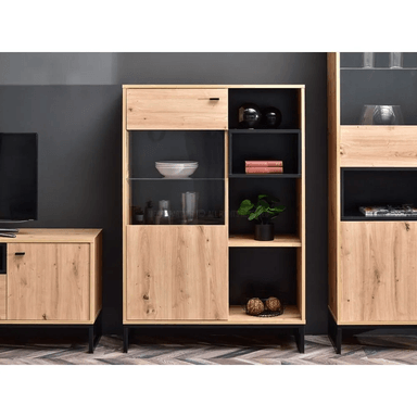 VITRINA MODERNA TU MESITA SYBILA COLOR DUNA 1 PUERTA - 2