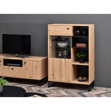 VITRINA MODERNA TU MESITA SYBILA COLOR DUNA 1 PUERTA - 4