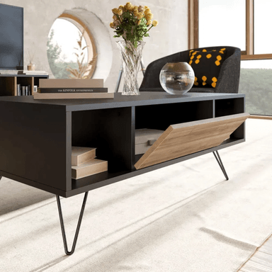 MESA DE CENTRO TU MESITA CONTEMPORÁNEA ZUBARAH NEGRO - 2