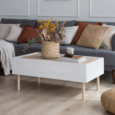 MESA DE CENTRO TU MESITA MINIMALISTA ARHBO 100CM BLANCO