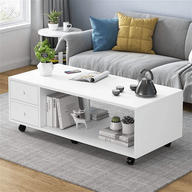 MESA DE CENTRO TU MESITA PAMPS BLANCA 100CM