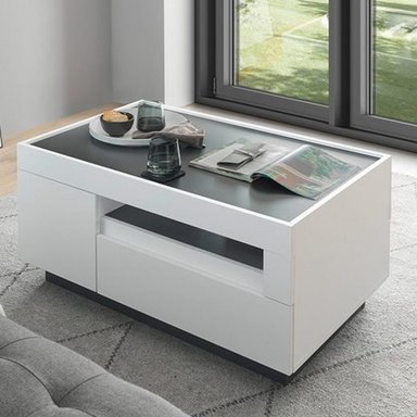 MESA DE CENTRO TU MESITA MODERNA NEGRIL BLANCO