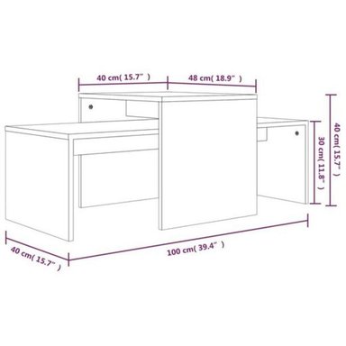 MESA DE CENTRO TU MESITA MINIMALISTA EDA MARRÓN - 2