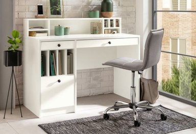 ESCRITORIO MODERNO TU MESITA DICKENS 120 CM X 55 CM BLANCO