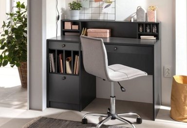 ESCRITORIO MODERNO TU MESITA DICKENS 120 CM X 55 CM NEGRO