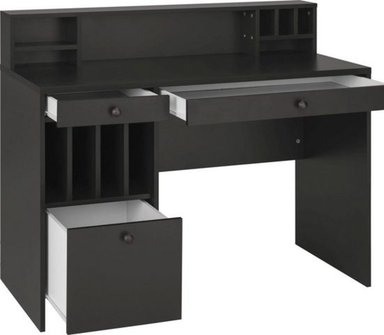 ESCRITORIO MODERNO TU MESITA DICKENS 120 CM X 55 CM NEGRO - 2