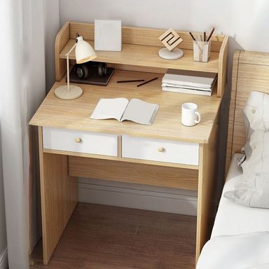 ESCRITORIO TU MESITA SOPHIE 70 CM X 50 CM MARRÓN CLARO PRÁCTICO 2 CAJONES