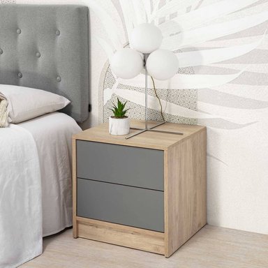 VELADOR TU MESITA VINTAGE MODERNO JENNIFFER 1 CAJÓN ANTUANETT GRIS