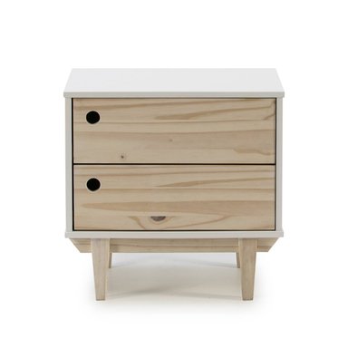 VELADOR TU MESITA VINTAGE MODERNO JOSE 2 CAJONES BLANCO