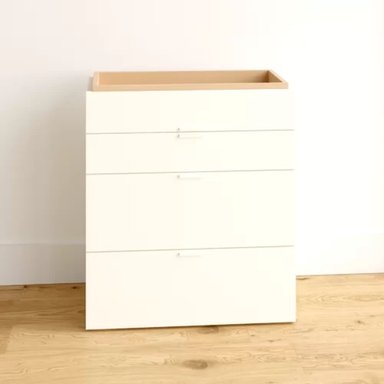 COMODA TU MESITA LOR CONTEMPORANEA 3 CAJONES BEIGE