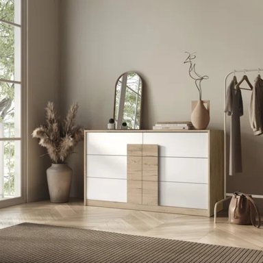 CÓMODA CONTEMPORÁNEA TU MESITA PEREDA 6 CAJONES