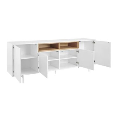 APARADOR DE SALÓN TU MESITA TITO MODERNO BLANCO OAK - 3