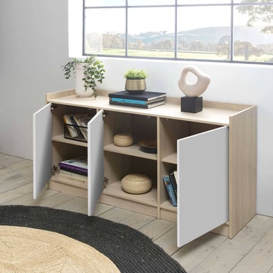 APARADOR MODERNO TU MESITA MARA ROBLE/BLANCO 139CM - 2