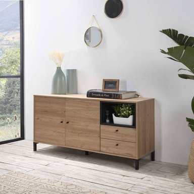 APARADOR MODERNO TU MESITA DUNA/NEGRO KATIA