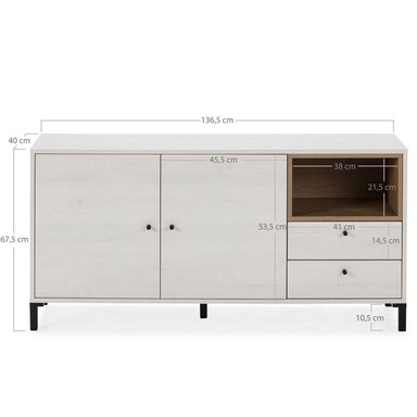 APARADOR MODERNO TU MESITA KATIA BLANCO/DUNA - 3
