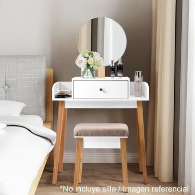 TOCADOR TU MESITA ALEH BLANCO 1 CAJÓN VINTAGE