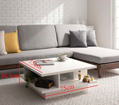 MESA DE CENTRO MODERNA TU MESITA VINCE BLANCO - 2