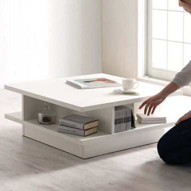 MESA DE CENTRO MODERNA TU MESITA VINCE BLANCO - 3