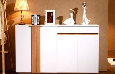 ZAPATERA TU MESITA TIM BLANCO MODERNA 140CM