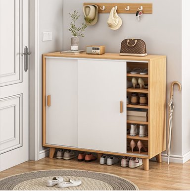 ZAPATERA TU MESITA LAIA MARRÓN CLARO VINTAGE 120CM