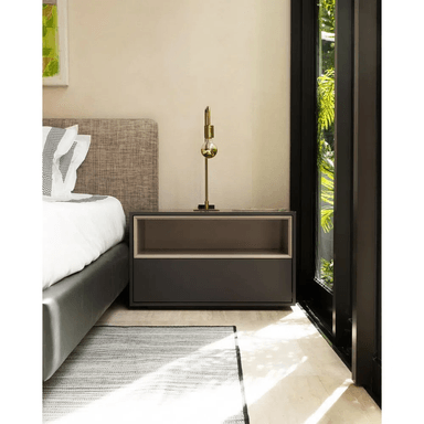 VELADOR TU MESITA CONTEMPORÁNEO GWEN 76CM NEGRO