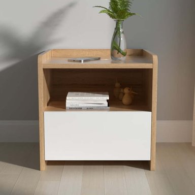 VELADOR TU MESITA VINTAGE ZOILA 1 CAJÓN MARRÓN CLARO