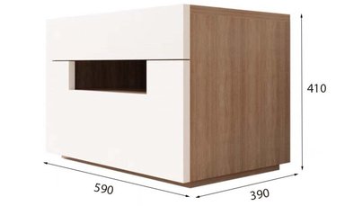 VELADOR CONTEMPORÁNEO TU MESITA MERY 2 CAJONES - 3