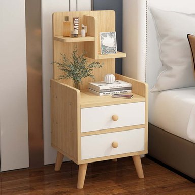 VELADOR TU MESITA VINTAGE INFANTIL BRENDA 2 CAJONES ALTO 78CM MARRÓN CLARO