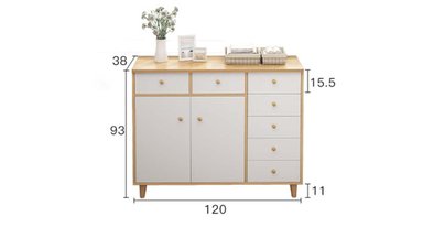 APARADOR TU MESITA VICTORINO BLANCO VINTAGE MODERNO 120CM - 2