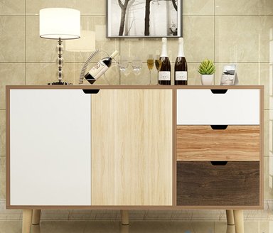 APARADOR TU MESITA MAYTE MULTICOLOR VINTAGE MODERNO 120CM