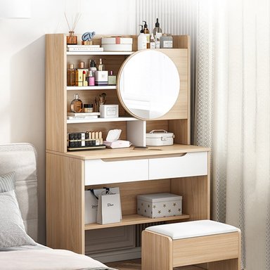 TOCADOR TU MESITA MELI MARRÓN CLARO VINTAGE MODERNO 80CM