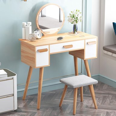 TOCADOR TU MESITA PATY MARRÓN CLARO VINTAGE MODERNO