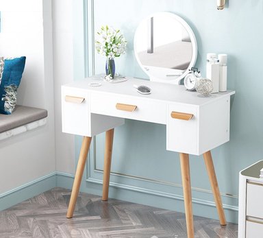 TOCADOR TU MESITA PATY BLANCO VINTAGE MODERNO