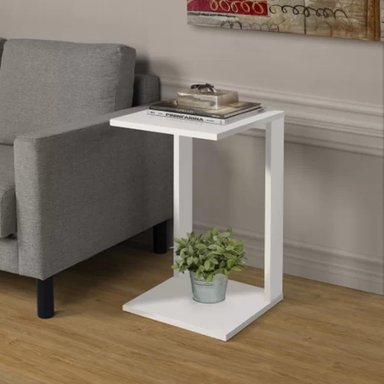 MESA LATERAL TU MESITA SUAREZ BLANCO 36X38CM MODERNA