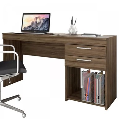 ESCRITORIO MODERNO TU MESITA JORDY 120 CM X 41 CM MARRÓN 2 CAJONES - 2