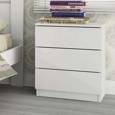 VELADOR TU MESITA MODERNO VERONNA 3 CAJONES BLANCO