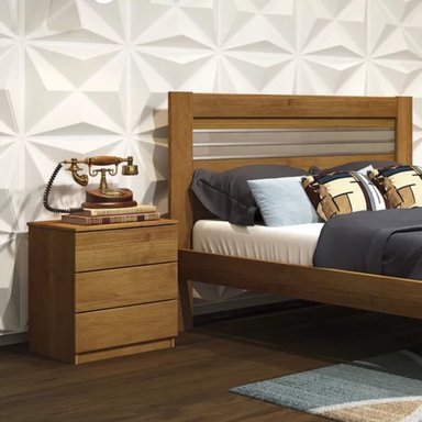 VELADOR TU MESITA MODERNO VERONNA 3 CAJONES MARRÓN