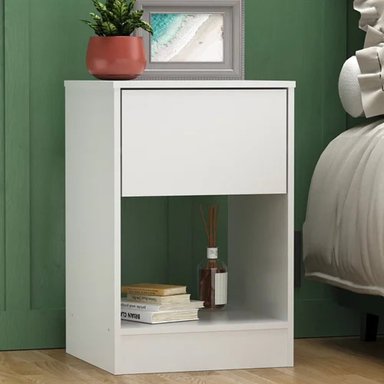 VELADOR TU MESITA MODERNO JESSY 1 CAJÓN BLANCO