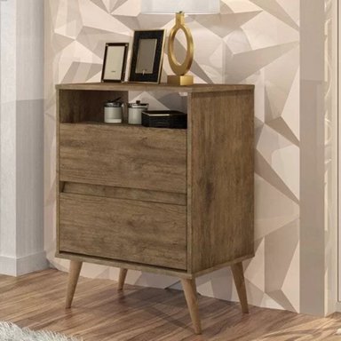 VELADOR TU MESITA VINTAGE GRETA 2 CAJONES MARRÓN