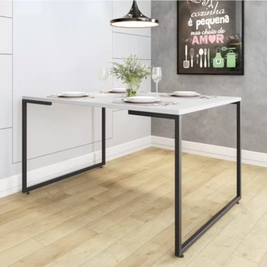 MESA DE COMEDOR TU MESITA JP BLANCO/NEGRO 135X90CM MINIMALISTA