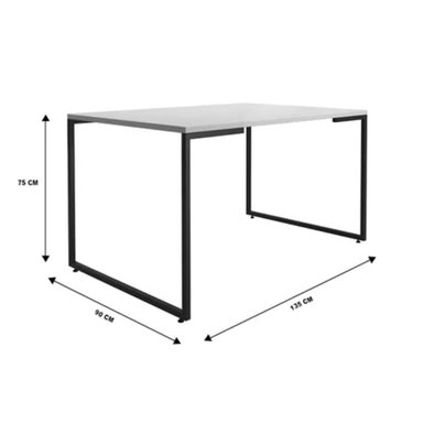 MESA DE COMEDOR TU MESITA JP BLANCO/NEGRO 135X90CM MINIMALISTA - 5