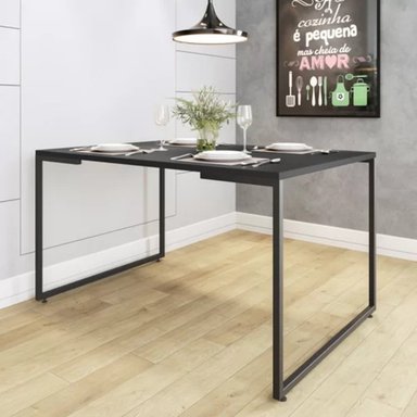 MESA DE COMEDOR MINIMALISTA TU MESITA JP 135CM NEGRO