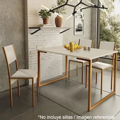 MESA DE COMEDOR TU MESITA YARITA BLANCO 120X80CM MINIMALISTA