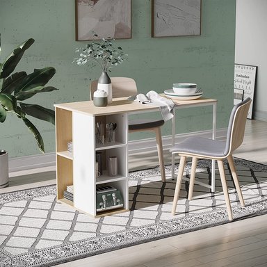 ESCRITORIO MODERNO TU MESITA SUSAN 5 COMPARTIMIENTOS DUNA/BLANCO - 4